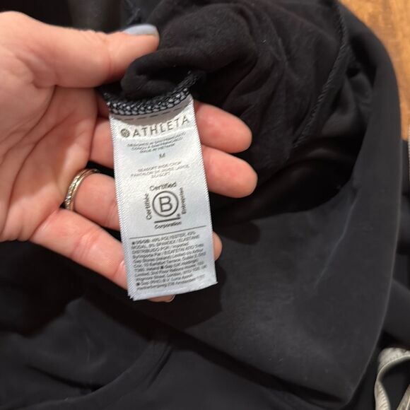 Athleta free flow culottes black wide leg crop pants M - Picture 9 of 11